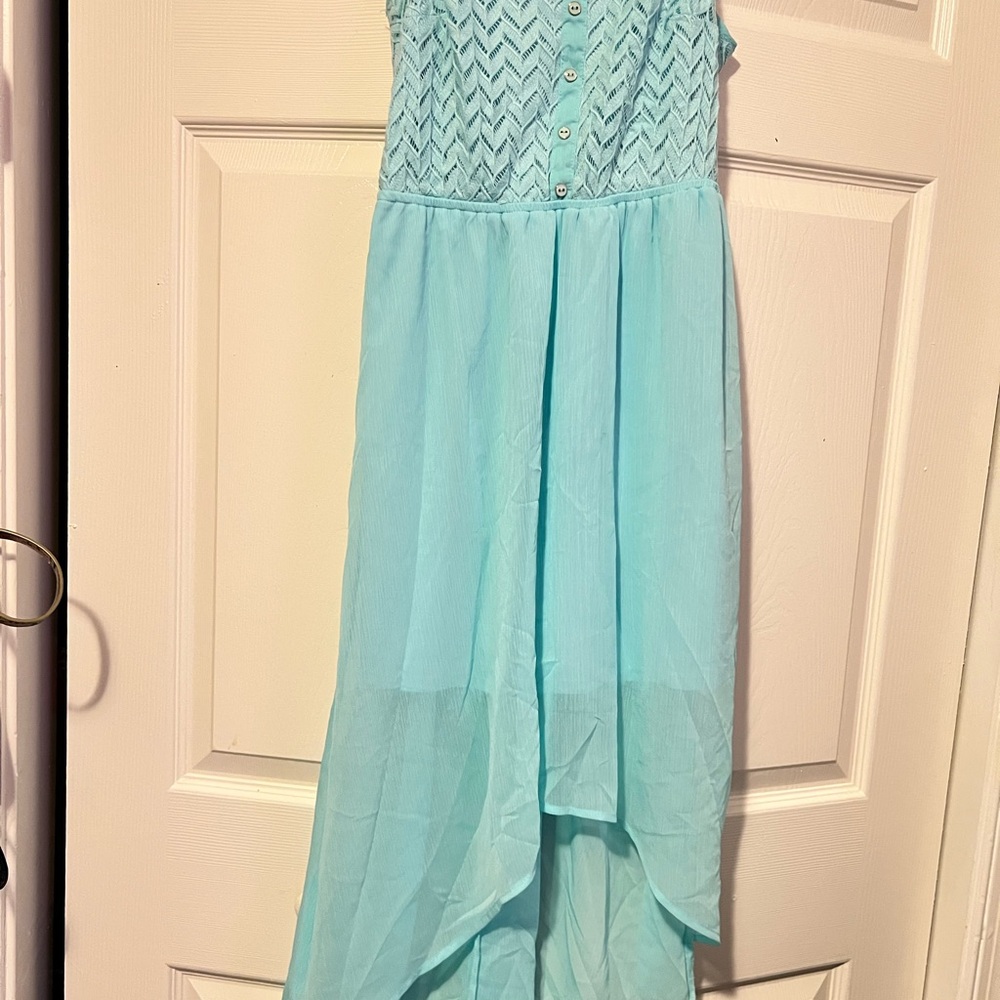 Sleeveless Aqua Kids Dress
